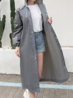 Windproof High Quality Eva Thickened Full-Body Adult Rain Jacket - Hooded Sporty Raincoat With Button Front, Semi-Translucent Design & Elastic Cuffs For Outdoor Cycling, Hiking, Running - Lightweight & Portable, Outdoor Rain Protection | Fullbody Raincoat | Windproof Eva - Image 6
