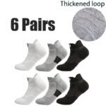 6/12 Pairs Men'S Soft Breathable Athletic Socks - Geometric Pattern, Low-Cut Design For Basketball & Football, Comfortable Polyester Blend, Black & White Options, Sports Socks, Sporty Style, Durable Knit - Image 17