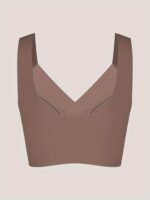 1Pc Women'S Seamless Mesh Lace Bra - Elegant Contrast Lace Design, Wireless Push-Up Tube Top With Non-Removable Padded Cups, Smooth Soft Back For Yoga, Sleep & Casual Wear, Supportive Undergarment | Seamless Design | Mesh Lace Detailing - Image 7