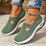 Women'S Slip-On Casual Sneakers - Breathable Fabric Upper & Eva Cushioned Sole, Low-Top Comfortable Walking Shoes For All-Season Wear, Multi-Color Options, Ladies Sneakers - Image 3
