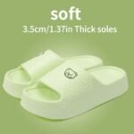 Cute Cartoon Bear Pattern Slides, Casual Soft Sole Pillow Slides, Comfortable Indoor Home Slides - Image 4