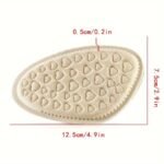 One Pair Of Soft Round Head Relief Shoe Pads With Peach Heart Cushion, Anti-Slip For High Heels And Casual Shoes - Image 2