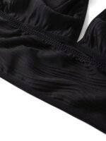 Plus Size Women'S Halter Neck Wave-Textured Sexy Camisole Top - Mid-Stretch Machine-Washable Elegant Special Collection For Casual & Formal Wear, Formal Attire Camisole, Elegant Design, Offshoulder Camisole, Comfortable Fit, Stretchy Fabric, Party Outfit, Stylish Blouse, Durable, Fitted Camisole, Stylish Ladies - Image 6