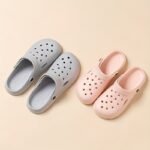 Eva Solid Color Clogs, Lightweight Flat Soft Sole Home Garden Clogs, Breathable Hollow Beach Clogs - Image 12