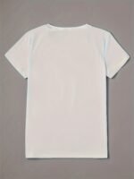 Plus Size Women'S Casual T-Shirt With "Pray On It Pray Over It Pray Through It" Inspirational Quote & Floral Lettering - White Round Neck Short Sleeve Top For Spring Summer Fall, Ladies T Shirts, Everyday Comfort, Relaxed Fit Tee, Machine Washable Shirt - Image 3