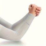 1 Pair Unisex Summer Ice Sliky Fiber Fabric Arm Sleeves - Lightweight, Breathable Compression Arm Covers For Outdoor Activities, Sports & Daily Wear, Black, Outdoor Arm Protection, Sleek Design, Flexible Fit - Image 9