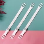 3-Pack Bra Straps Holder Anti-Slip Elastic Adjustable Clips, Lingerie Accessory, Undergarment Shoulder Strap Fix With Metal Buckles, Black/White/Beige - Image 8