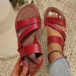 Women'S Casual Flat Sandals - Brown Cover Straps, Open Toe, Comfortable Tpr Sole, Ideal For Beach And Home Use, Beach Shoes - Image 5