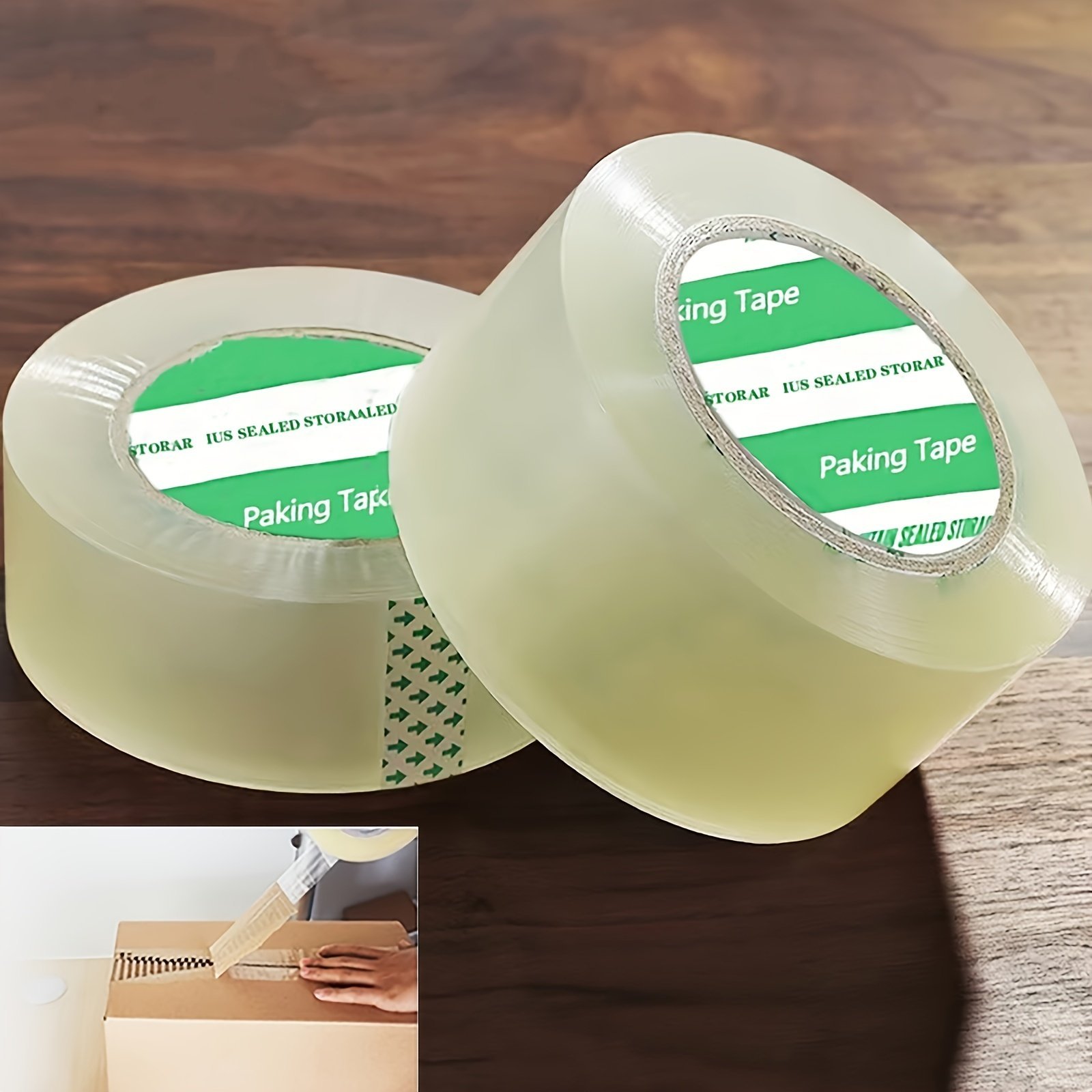 product-fancy-c555471f-ea23-454d-ba35-2818efea7ee6.jpg A Roll Of 69.49 Meter Of Packaging Tape, Transparent And Versatile, Suitable For Office, Home And School Transport, Waterproof And Strong Sealing, The Best Choice For Packing And Sealing Boxes - Image 1