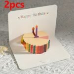 3D Pop-Up Birthday Cake Greeting Card With Candles - Personalized "Happy Birthday" Message, Colorful Multi-Layer Design For Women, Men, Children, And Family, Includes Envelope, Festive Occasion Card|Playful Design|Durable Cardstock, Birthday Party Supplies - Image 5