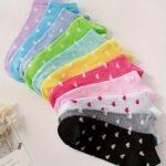 10 Pairs Of 5 Pairs Of Candy Color Socks, Soft And Comfortable Ankle Socks, Used For Gifts, Women'S Long Socks And Items - Image 4