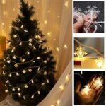 A String Of Led Snowflake Curtain Lights, Romantic Christmas Curtain String Lights, Fairy Lights For Weddings And Parties, Suitable For Home Garden Bedroom Outdoor And Indoor Decoration, Powered By Aa Batteries, Available In 2 Meters With 10 Led Lights, 3 Meters With 20 Led Lights, And 6 Meters With 40 Led Lights. - Image 12