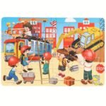 30Pcs Wooden Puzzles For Kids - Animal, Dinosaur & Cartoon Themes With Fire Trucks, Police Cars & Construction Vehicles - Educational Toys For Hand-Eye Coordination, Problem-Solving & Cognitive Development - Vibrant Colors, Durable Wooden Flat Puzzles For Kindergarten & Early Learning Gifts, Kids Learning Games | Cartoon Vehicles | Safe For Kids, Puzzles For Toddlers - Image 9