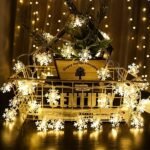 A String Of Led Snowflake Curtain Lights, Romantic Christmas Curtain String Lights, Fairy Lights For Weddings And Parties, Suitable For Home Garden Bedroom Outdoor And Indoor Decoration, Powered By Aa Batteries, Available In 2 Meters With 10 Led Lights, 3 Meters With 20 Led Lights, And 6 Meters With 40 Led Lights. - Image 11