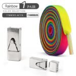 1 Pair Free-Tie Shoelaces Set, 2Pcs Elastic Shoelaces & 2Pcs Shoelaces Buckles For Sneakers Canvas Shoes, Street Style - Image 24