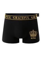 4Pcs Men'S Boxer Briefs - Stylish & Comfortable High-Elasticity Underwear With Golden Geometric Patterns, Soft Breathable Fabric For Casual Attire, Everyday Comfort | Stylish Boxers | Comfortable Fit - Image 3