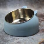 Cat Bowl 15 Degrees Raised Stainless Steel Cat Feeder Bowl With Non Slip Base, 100Ml Cat Food Water Feeder Tilted Pet Bowl For Neck Protection - Image 8