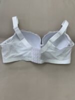Plus Size Women'S Elegant Contrast Lace Underwire Bra - Anti-Sagging Comfort Fit, Medium Support Steel Boning & Non-Detachable Padded Cups, Solid Black For Everyday & Special Occasions, Special Occasion Lingerie | Pearl Charm Bra | Adjustable Straps - Image 5