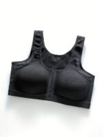 Women'S Plus Size Breathable Mesh Sports Bra - Front Hook Closure, Medium Support Tummy Control Shaping Camisole With Semi-Sheer Mesh Back For Gym & Casual Wear, Gym Shapewear | Sporty Aesthetic | Breathable Mesh Fabric - Image 9