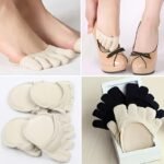 1Pair Anti-Friction Half-Palm Five-Toe Socks For Women, Sweat-Absorbing Sponge Pads, Breathable Half-Size Pads For High Heels - Image 4