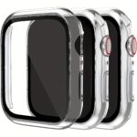 3Pcs For Apple Watch Case Set With Tempered Glass Screen Protector, Anti-Drop Fashion Casual Protective Cover, Compatible With For Apple Watch Series 38/40/41/42/44/45/46/49Mm, Smartwatch Accessories, Smartwatch Protection | Sleek Watch Case | Tempe - Image 12