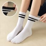 3/6 Pairs Of Striped Sports Breathable Women'S Socks - Image 4