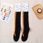 1 Pair Of Men'S Fun Chicken Claw Crew Socks - Comfy & Stylish, Black With White & Yellow Accents, Polyester-Spandex Blend, Perfect For Casual Wear - Image 9