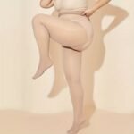 1Pc Plus Size Camel Oil Socks Sheer High Elasticity Leggings - Image 6