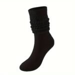 1/3 Pairs Solid Slouchy Socks, Lazy & Comfy Knee High Socks, Women'S Stockings & Hosiery - Image 2