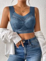 Women'S Wireless Bralette - Seamless Everyday & Formal Lingerie With Lace Trim, Non-Padded Cups For Natural Lift, Everyday & Special Occasion Bras For Women - Sexy Elegant Undergarment, Comfortable Undergarment, Feminine Lingerie, Delicate Lace Detailing, Smooth Fabric, Stylish Undergarments, Lingerie Lovers, Casual Wear, Breathable Material, Supportive Undergarments, Lingerie Enthusiasts - Image 4