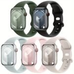 5Pcs Soft Sport Bands For Apple Watch - Waterproof, Adjustable Straps Compatible With Iwatch Series 9/Ultra/8/Se/7/6/5/4/3, Fits 38Mm To 49Mm - Perfect Gift For Men & Women, Daily Wear, Fitness Accessories, Comfortable Fit, Sleek Design, Flexible Bands, Durable Material, Smartwatch Accessories, Fitness Enthusiasts, Tech Lovers - Image 4