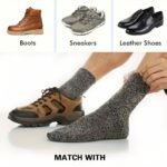 3 Pairs Men'S Winter Warm Socks, Thick Towel Mid-Calf Socks, Anti-Cold Snow Boots Socks, Size 39-44, Polyester Blend, Elastic, Solid Color, Hand Wash Or Dry Clean, Knitted Fabric - Image 6