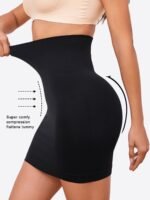 Seamless Solid Shaping Skirt, High Waist Stretch Half Slips Petticoat, Women'S Underwear & Shapewear - Image 3