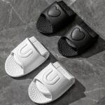 Eva Foldable Slippers For Travel, Indoor Bathroom Massage Sandals, Unisex Quick-Dry Non-Slip Flat Sole Slippers, All-Season Simple Solid Color Slip-On Clogs - Image 2