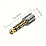 Audio Adapter 6.35Mm (1/4 ") Male To 3.5Mm (1/8") Female Stereo Headphone Adapter {Fully Plated, High Fidelity Sound Quality}, Suitable For Guitar, Digital Piano, Microphone, Speaker, Amplifier Adapter - Image 2