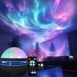 Yethke Northern Lights Projection Lamp - Usb-Powered Led Aurora Borealis Projector With Remote Control, Color-Changing Led Lights (Blue/Green/Pink/Purple/White), Tabletop Decoration For Bedroom, Living Room, Office, Party - Perfect Gift For Teens, Home Theater & Ambient Lighting Decor, Bedroom Mood Light, Geometric Light Pattern, Plastic Construction