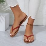 Belinsal Women'S Summer Sandals - Comfortable Flat Faux Cover Flip Flops With Toe Post, Open Back Strap, And Tpr Sole - Casual Beach Slides For Ladies And, Minimalist Design, Lightweight And Stylish, Beach Accessories - Image 8