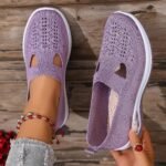 Zosivc Women'S Summer Slip-On Casual Sneakers - Lightweight Breathable Fabric Upper, Comfortable White Walking Shoes For Travel, Shopping, Beach & Garden - Cute Gift For Mom, Ladies Sneakers, Travel Footwear, Minimalist Design, Durable Rubber Sole - Image 11