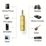 2Pcs Heavy-Duty Gold Plated Audio Adapter Connectors - Professional Dual Channel (Stereo) Adapter With Male To Female & Female To Male - Compatible With Guitar, Amplifier, Mixer, Headphones - For Live Sound, Studio, Home Theater - Durable Construction, Studio Equipment, Textured Grip Design, Highquality Connectors, Sound Engineers, Live Sound Setup, Compact Design, Sturdy Build, Sound Technicians - Image 7