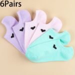 6/10 Pairs Unisex Ankle Socks With Heart Accents - Soft Breathable Moisture-Wicking No-Show Boat Socks For Men & Women, Assorted Colors, All-Season Casual Athletic Office Wear, Machine Washable - Image 21