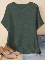 Plus Size Basic Solid Crew Neck T-Shirt, Casual Short Sleeve T-Shirt For Spring & Summer, Women'S Plus Size Clothing - Image 10