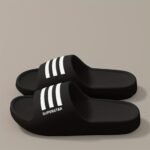 Unisex Superstar Eva Slides - Comfortable, Non-Slip Thick Sole Slippers For Indoor & Outdoor Use, Black & White Striped Design, Lightweight And Machine Washable, House Slippers - Image 3