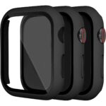3Pcs For Apple Watch Case Set With Tempered Glass Screen Protector, Anti-Drop Fashion Casual Protective Cover, Compatible With For Apple Watch Series 38/40/41/42/44/45/46/49Mm, Smartwatch Accessories, Smartwatch Protection | Sleek Watch Case | Tempe - Image 5