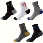 5 Pairs Of Men'S Trendy Breathable Mid-Calf Socks, Comfortable Casual Soft Socks, Anti-Odor Sweat-Absorbing Breathable Comfortable Long Thick Socks, Ideal For Daily Wear & Outdoor Activities Autumn And Winter Warm Men'S Sports Socks - Image 3