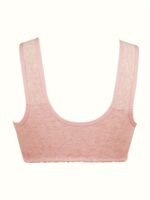 2Pcs Women'S Plus Size Soft Bra Set - Elegant Front Closure Bra & Camisole With Random Floral Print, No Padding, Wireless Support For Spring/Summer, Comfortable Undergarment, Casual Attire, Elegant Undergarment, No Padding Bra - Image 9