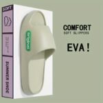 Of Lightweight Eva Slides For Women - Summer Home & Couple Use, Non-Slip, Odor-Resistant, Open-Toe Design, Flat Heel, Soft Cushioned Insole, Durable Sole, Easy To Clean, Casual Home Slippers|Open Toe Slippers|Eva Upper Material - Image 7