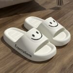 Chic Cartoon Face Slides - Soft Eva Material, Thick Sole Indoor Slippers For Couples, Comfortable And Stylish Bedroom Footwear, All-Season Wear - Image 9