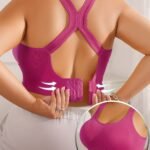 Plus Size Women'S S Bra With Removable Pads - Breathable Anti-Sagging Wire-Free Design For Yoga - 10 Colors Available, Accessory, Racerback Style, Adjustable Straps, Medium Elasticity, Top, Seamless Style, Durable Construction, Lifestyle