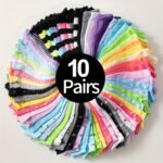 10 Pairs Of 5 Pairs Of Candy Color Socks, Soft And Comfortable Ankle Socks, Used For Gifts, Women'S Long Socks And Items - Image 3