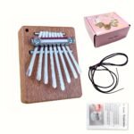 Mini Kalimba Thumb Piano 8-Key Wooden With Hanging Rope, Exquisite Finger Piano Instrument, Ideal Gift For Friends, Valentine'S Day, Adult Beginners - Image 5